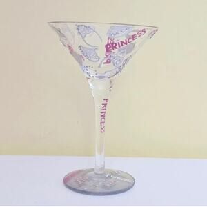 LOTITA Handpainted Princess Theme Martini Glass by Santa Barbara Designed